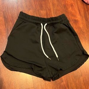 size xs shein black soft comfy shorts with pockets